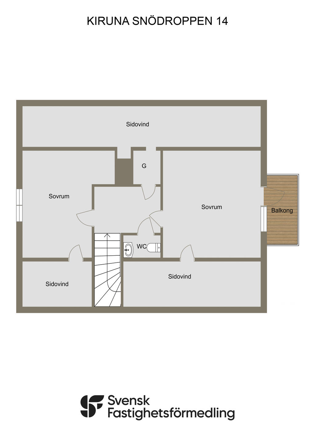 Planritning övre plan 