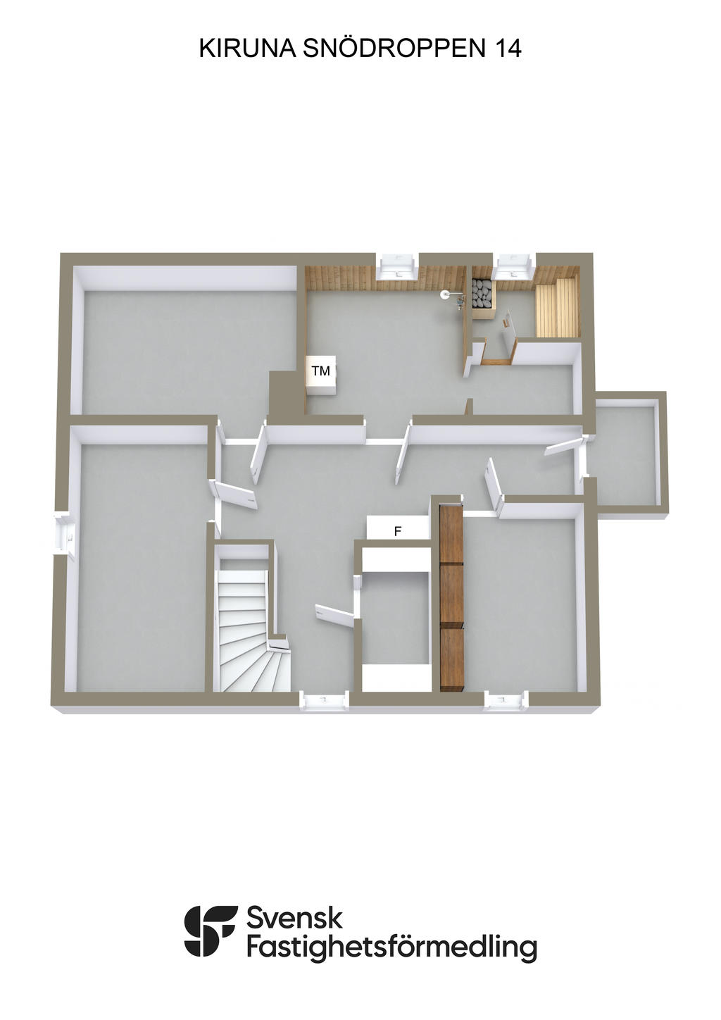 Möblerad planlösning källarplan 