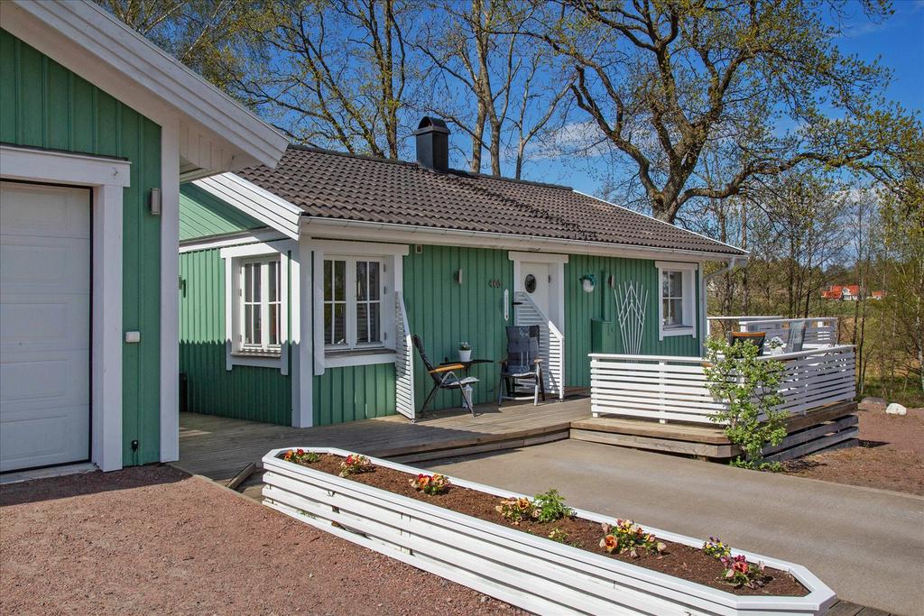 Ett mycket välskött och trivsamt hem.