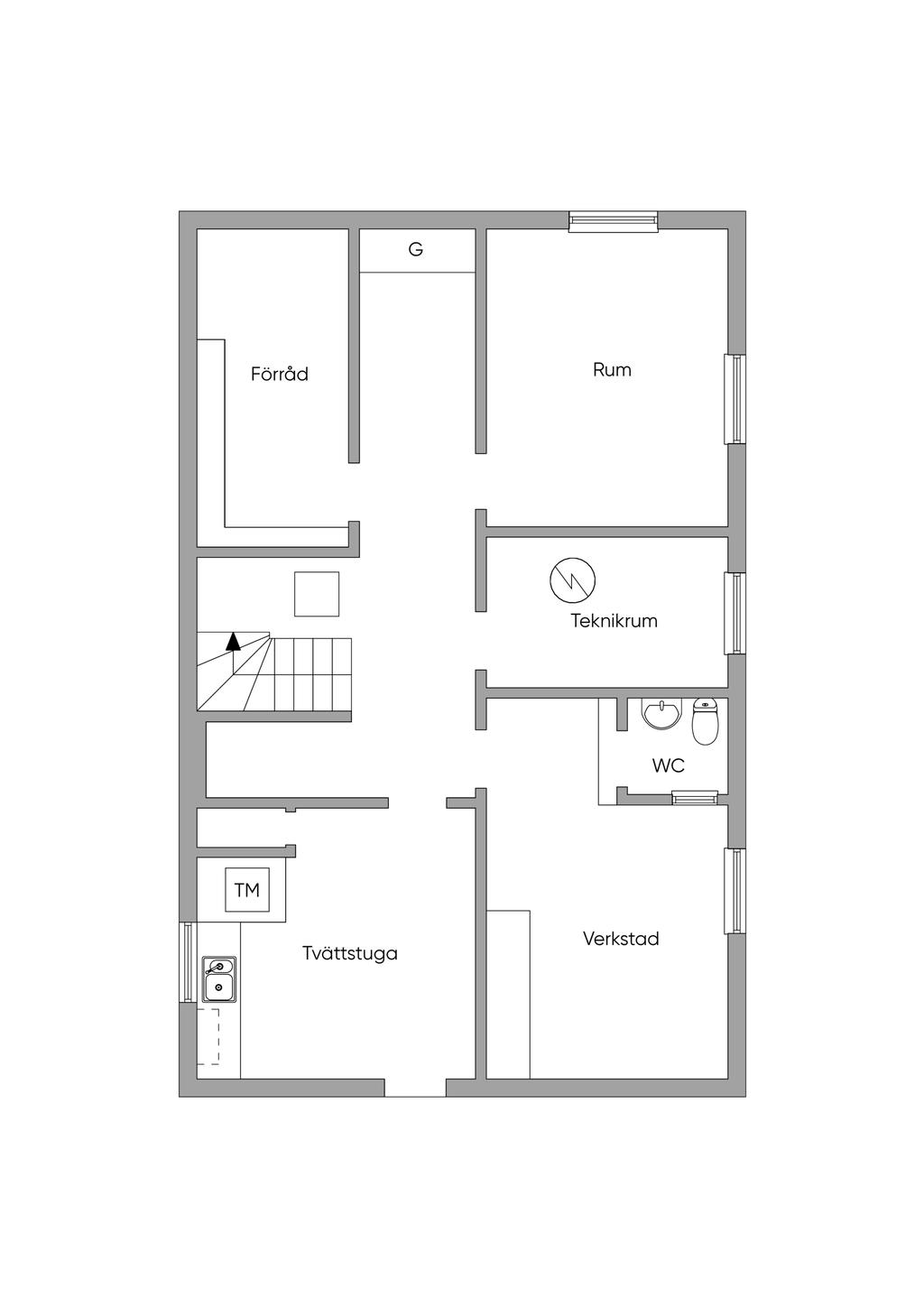 Planlösning källarplan