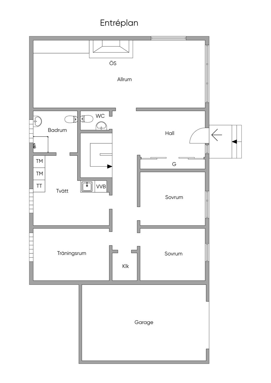 Planlösning entréplan