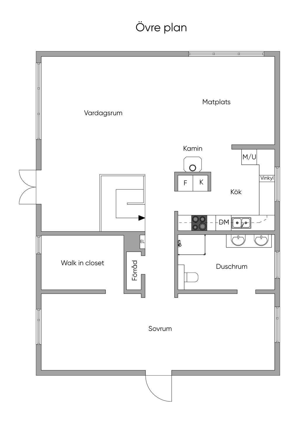 Planlösning övre plan