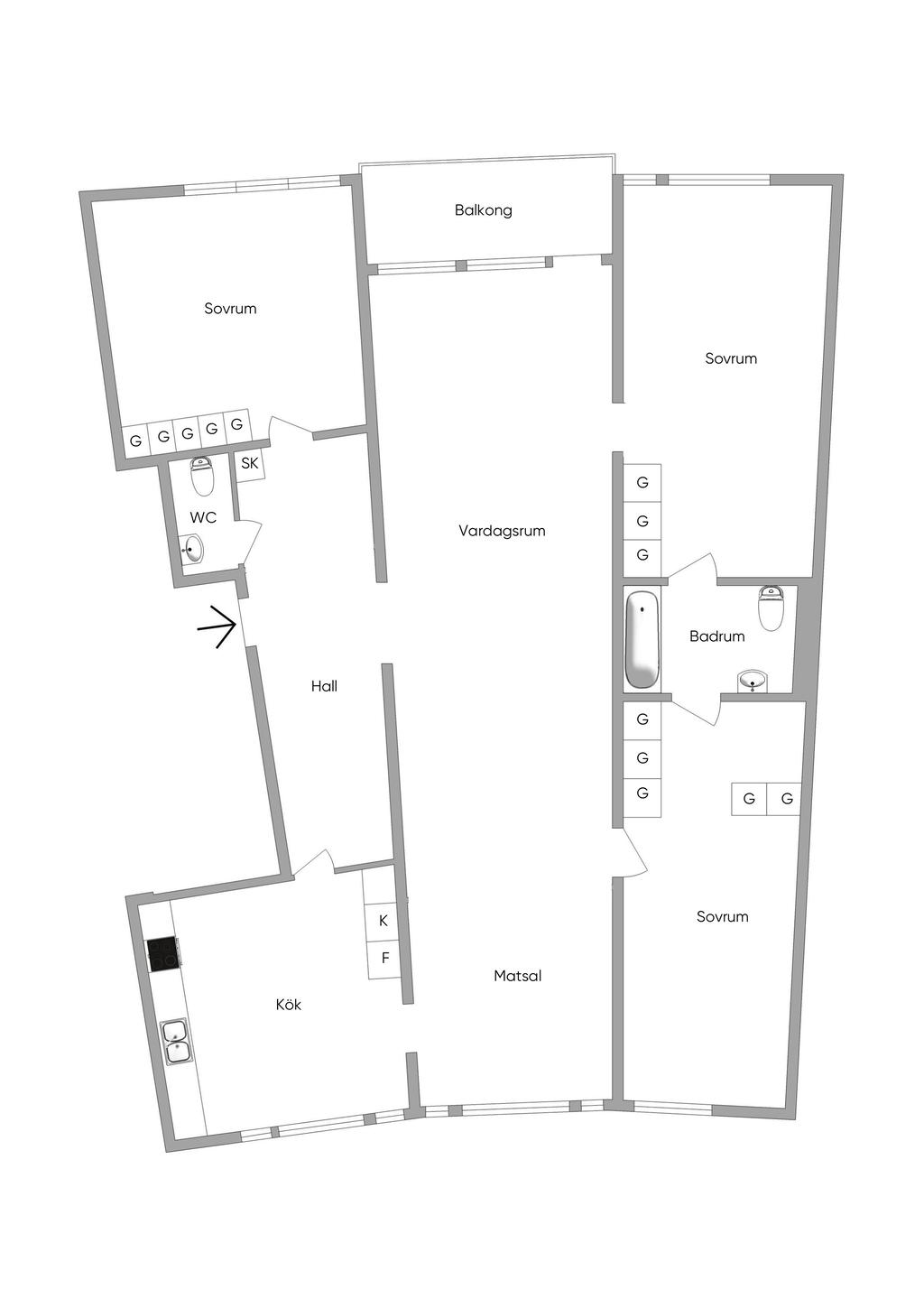 Original planlösning