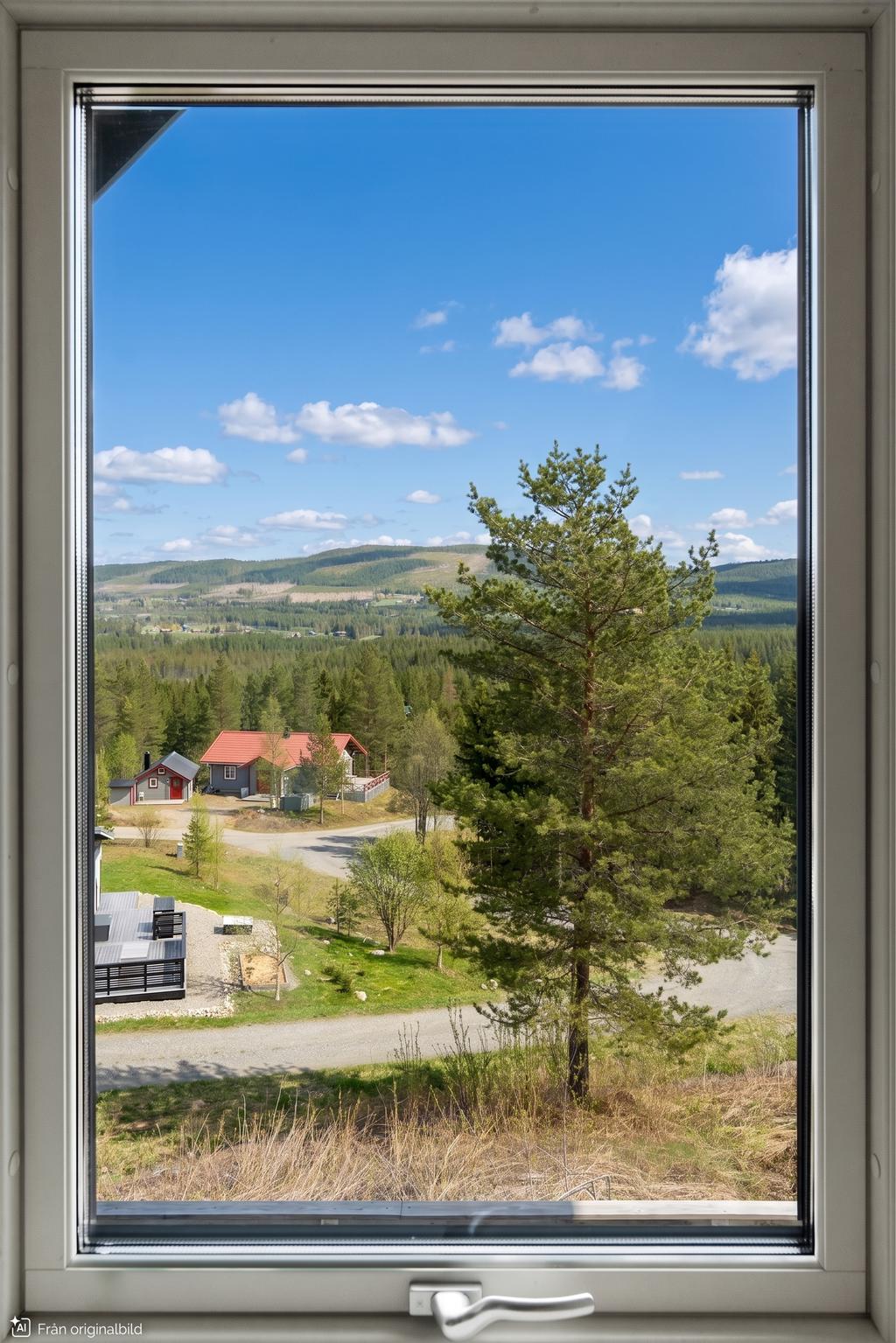Fin utsikt från sovrummet
