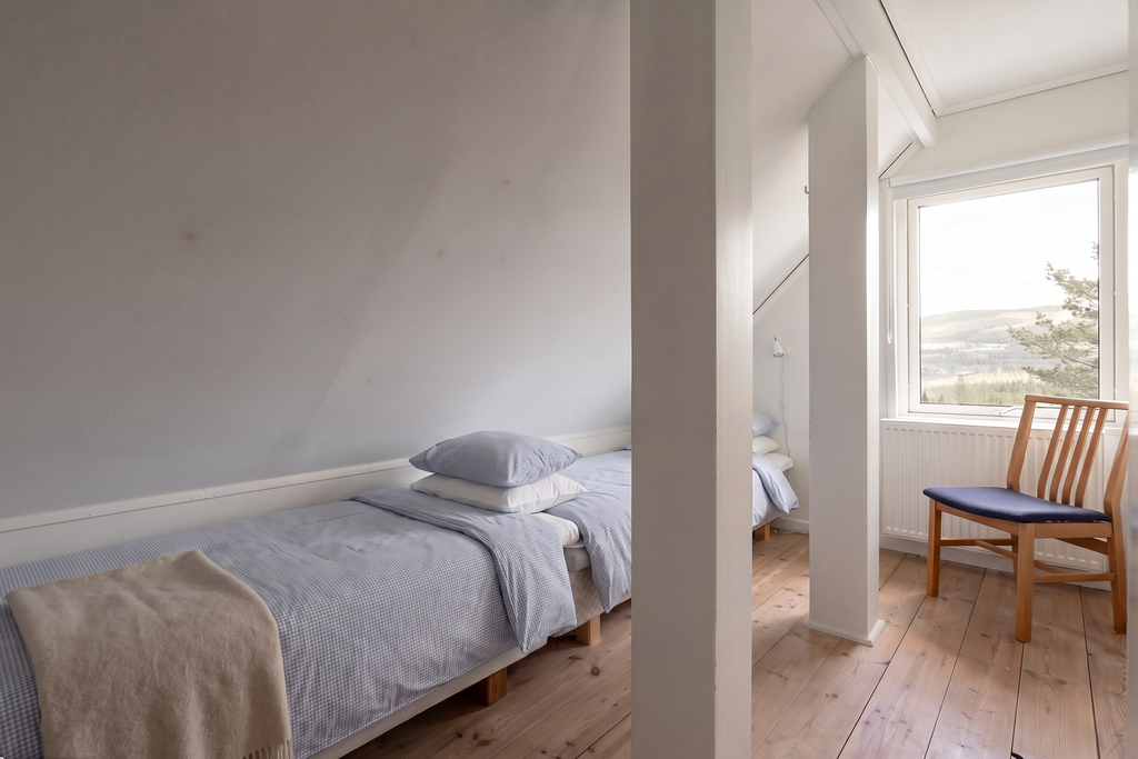 Smart sovrum med två sängar
