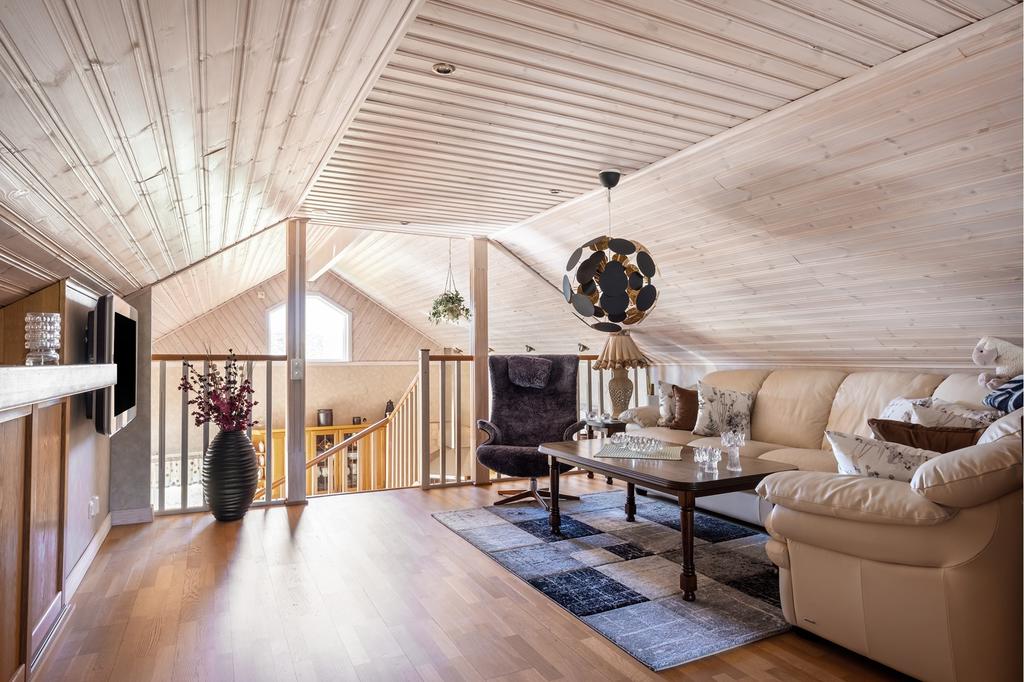 Loft med allrum.