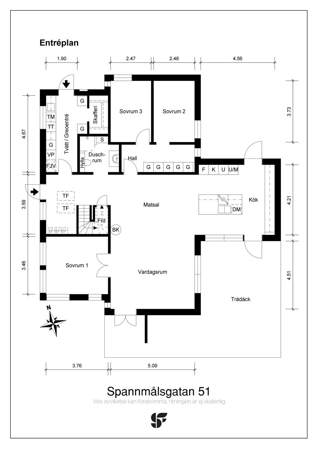 Planritning entréplan