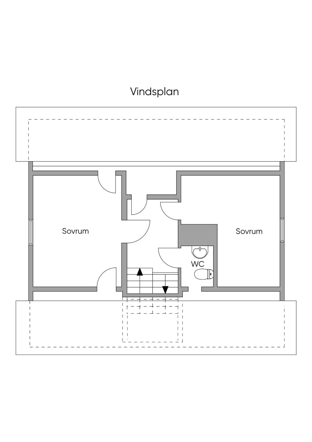 Planlösning Övre plan