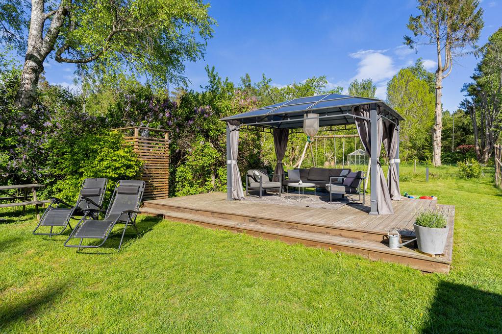 Pergola med många soltimmar!