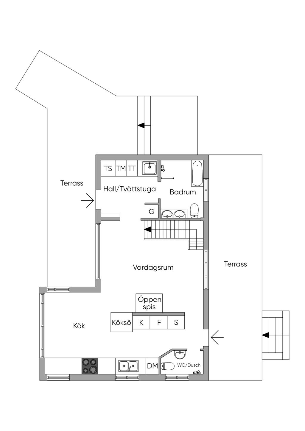 Entréplan stora huset, 2D
