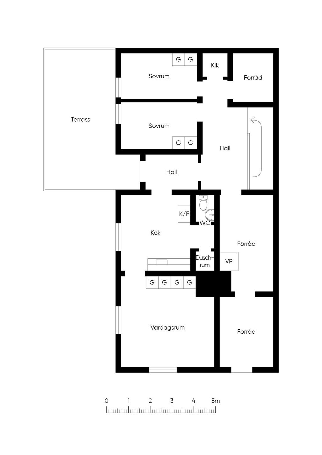Planlösning soutterrängplan
