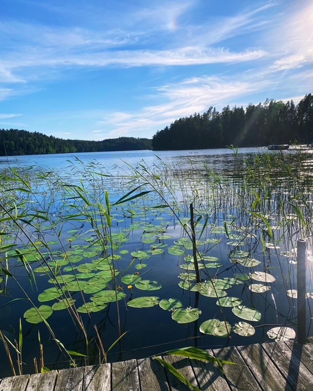 Badplatsen i närheten