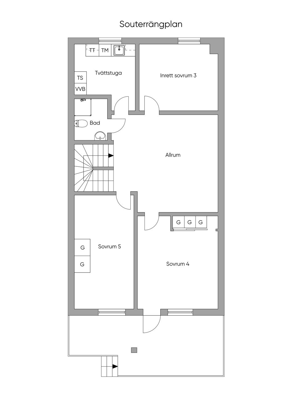 Souterrängplan, skiss