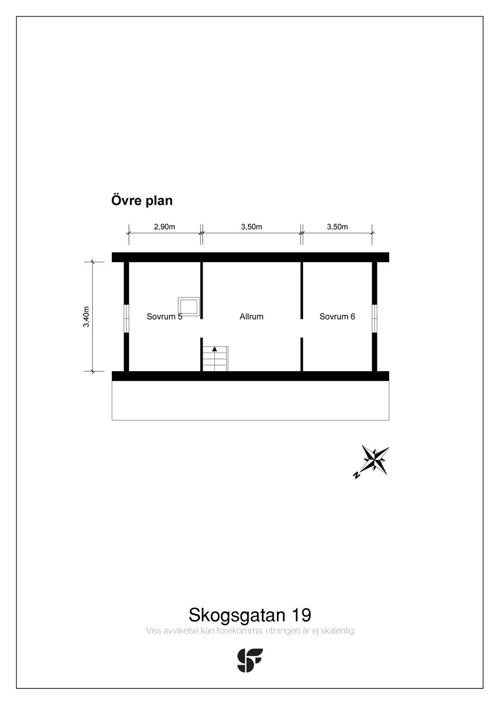 Planritning övervåning 