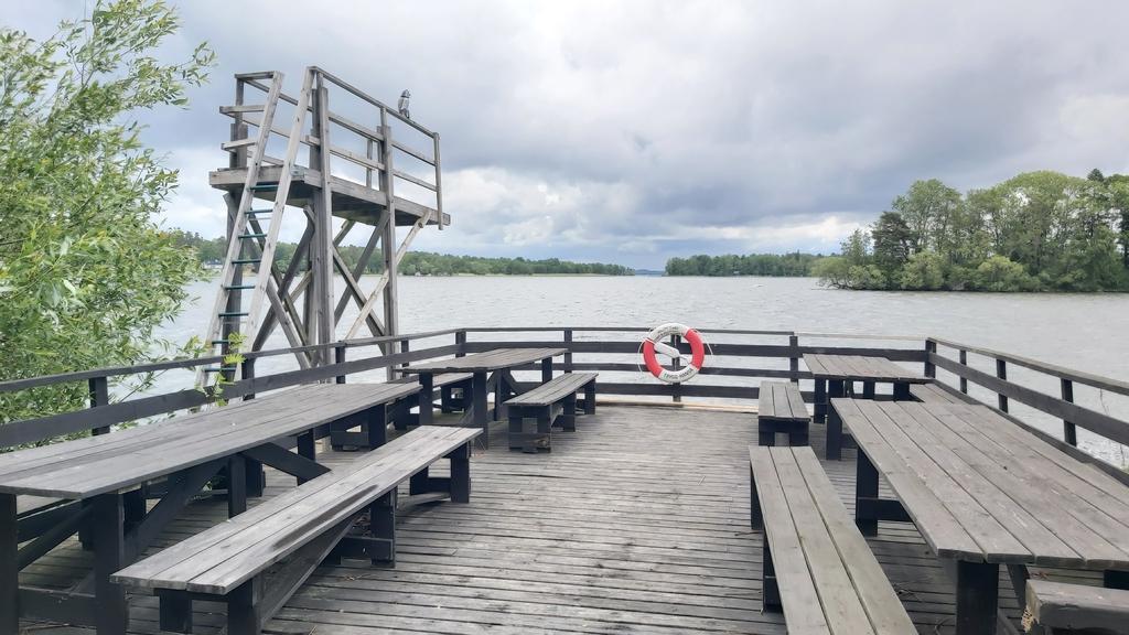 Föreningens badbrygga