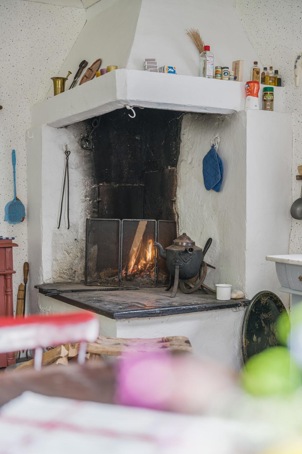 Öppen spis i storstugan