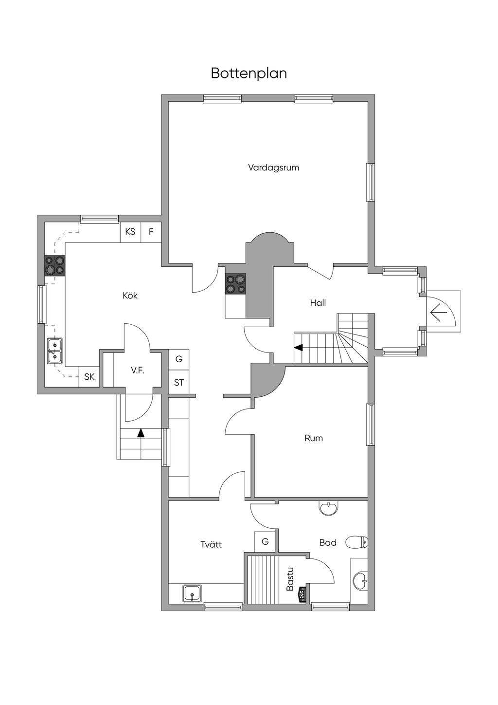 Planritning Mangårdsbyggnad