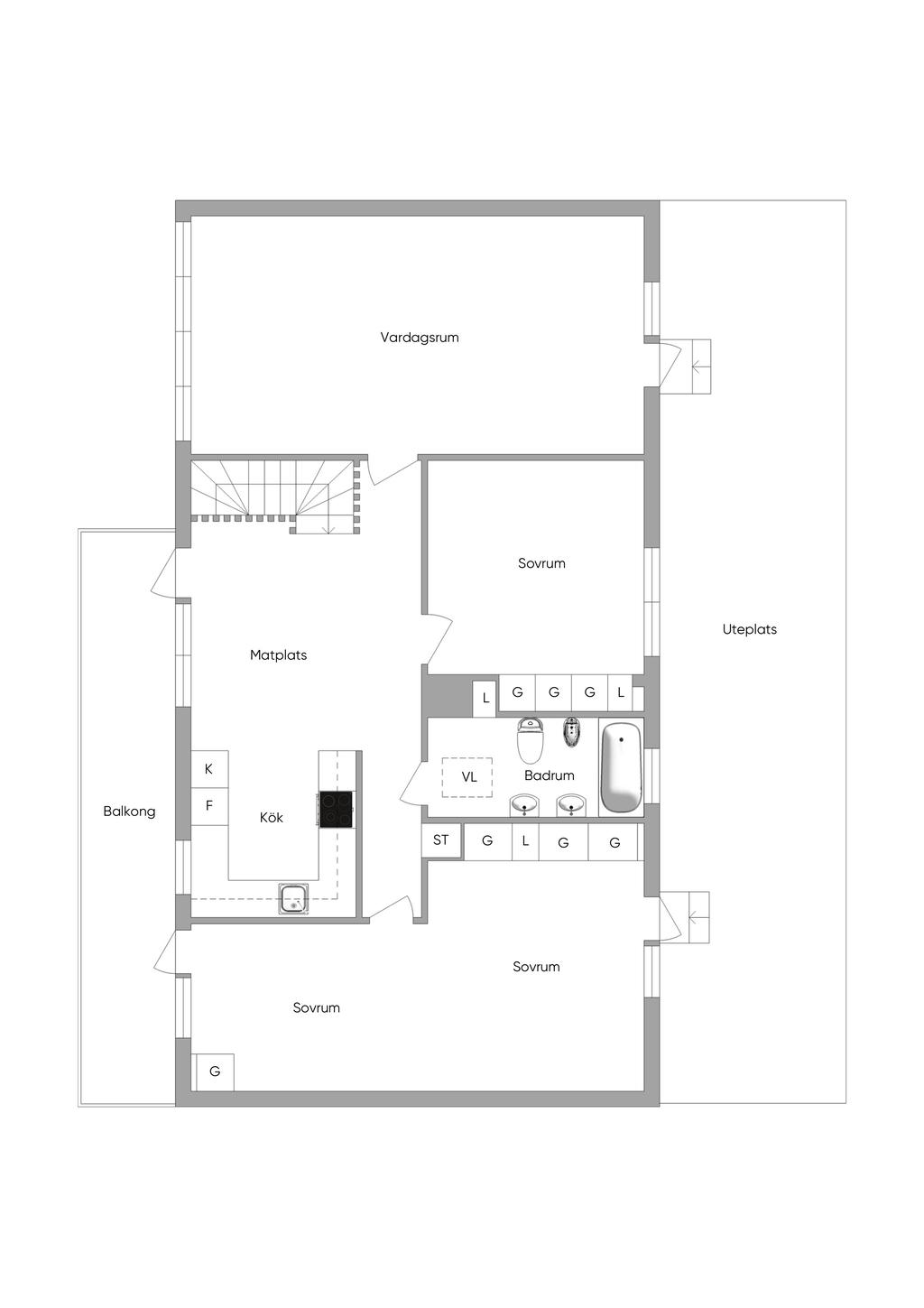 Övre plan.
