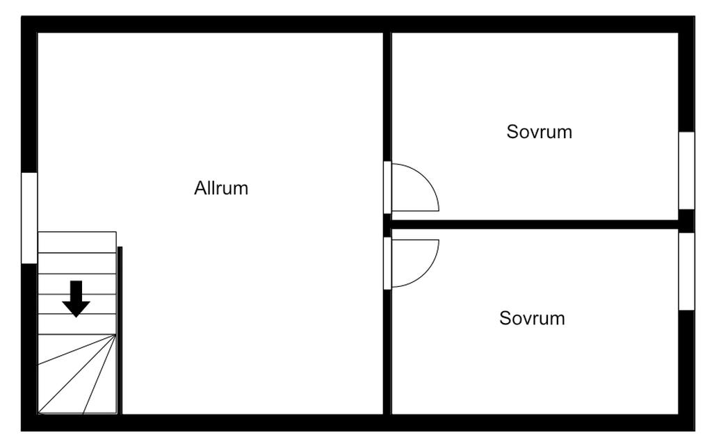 Gästhus: Övre plan