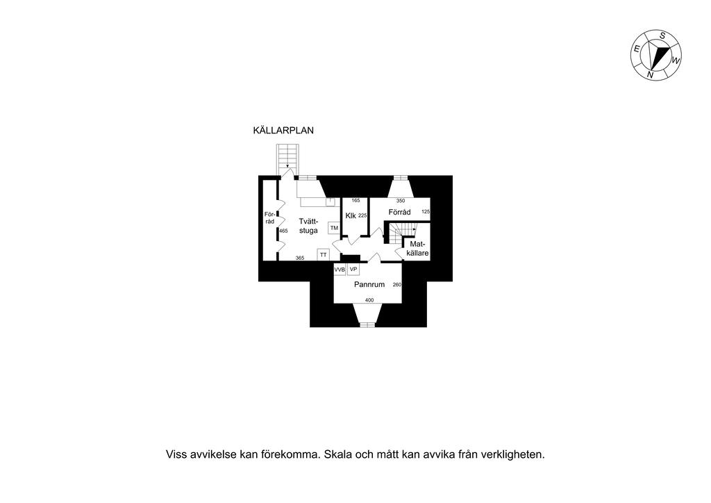 Planlösning; källarplan