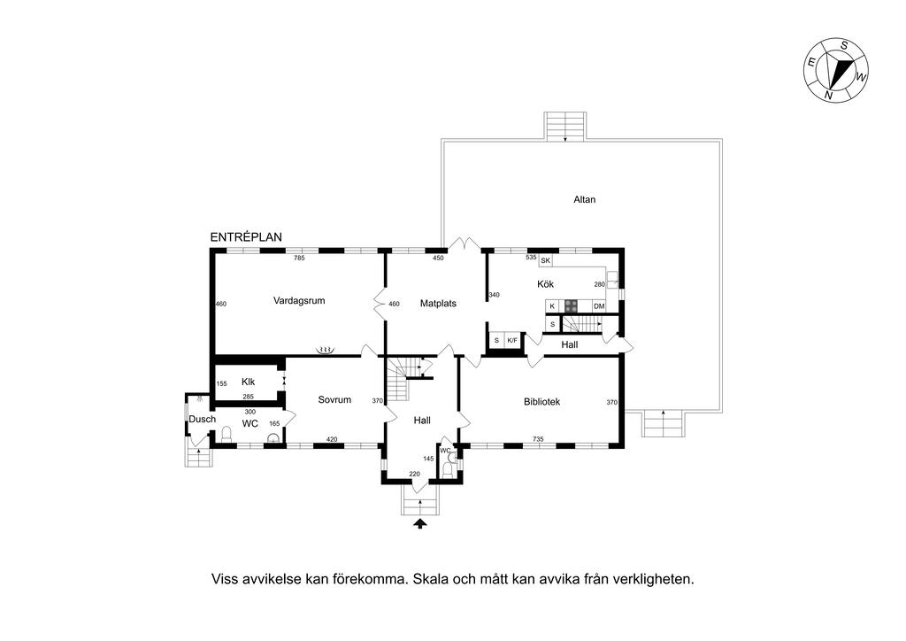 Planlösning; entréplan