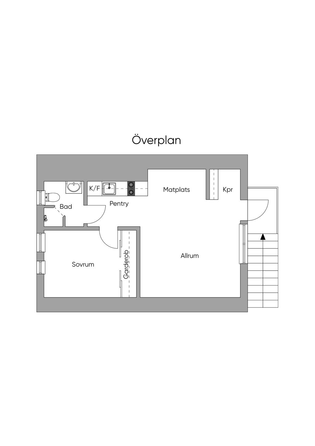 Lägenhet ovan garage