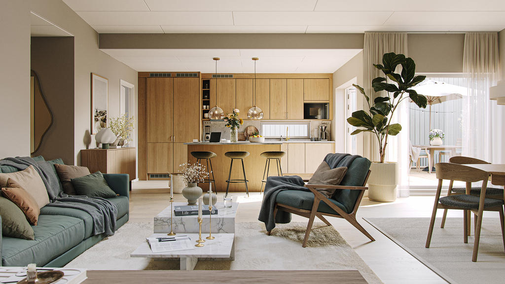 Lindängen 1-planshus interiör