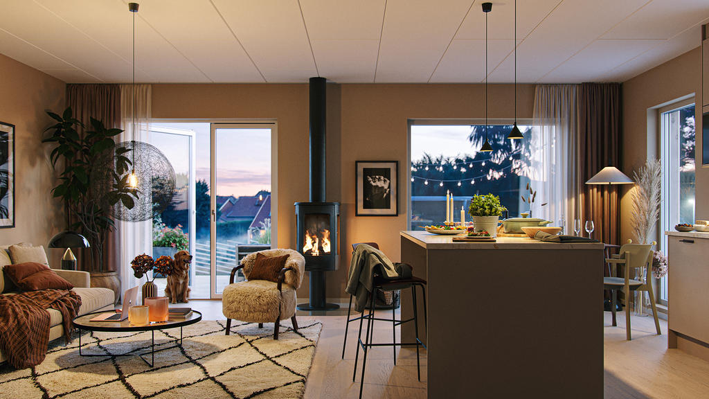 2-planshus 136 m² interiör