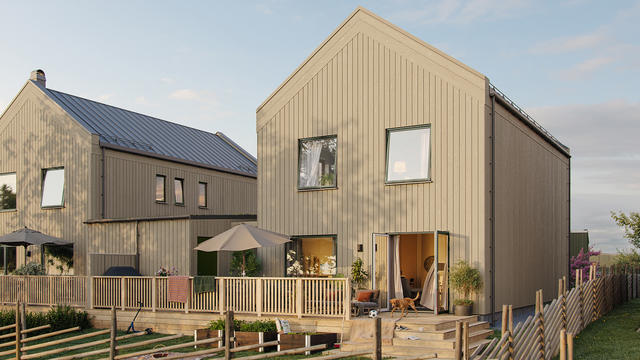 2-planshus 136 m² exteriör