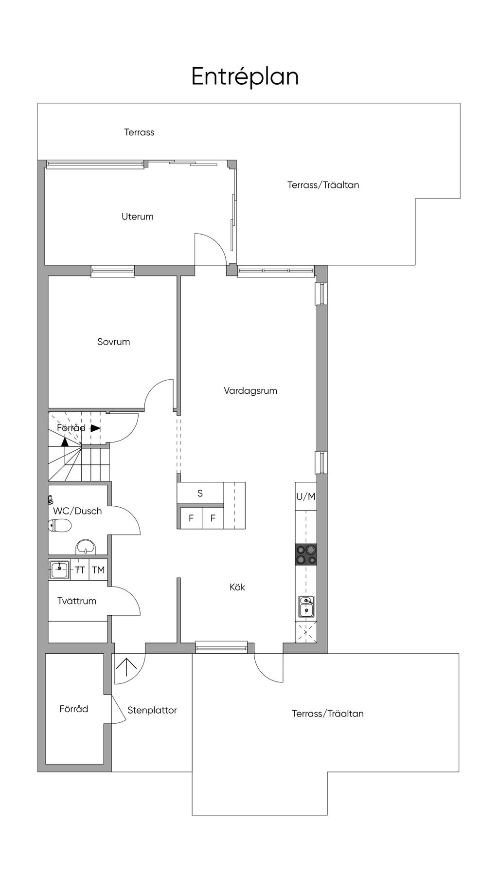Planlösning entréplan 