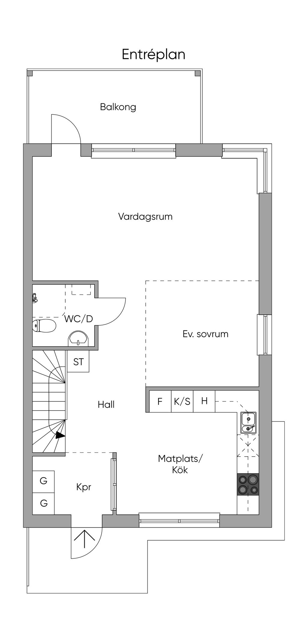 Planlösning entréplan 