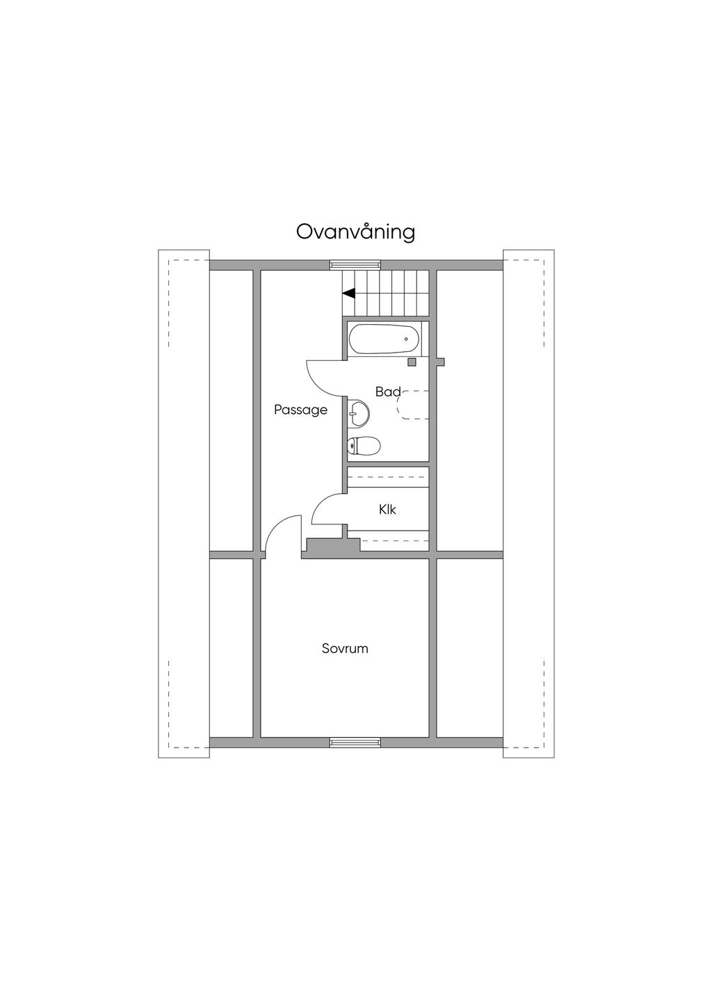 Planritning ovanvåning