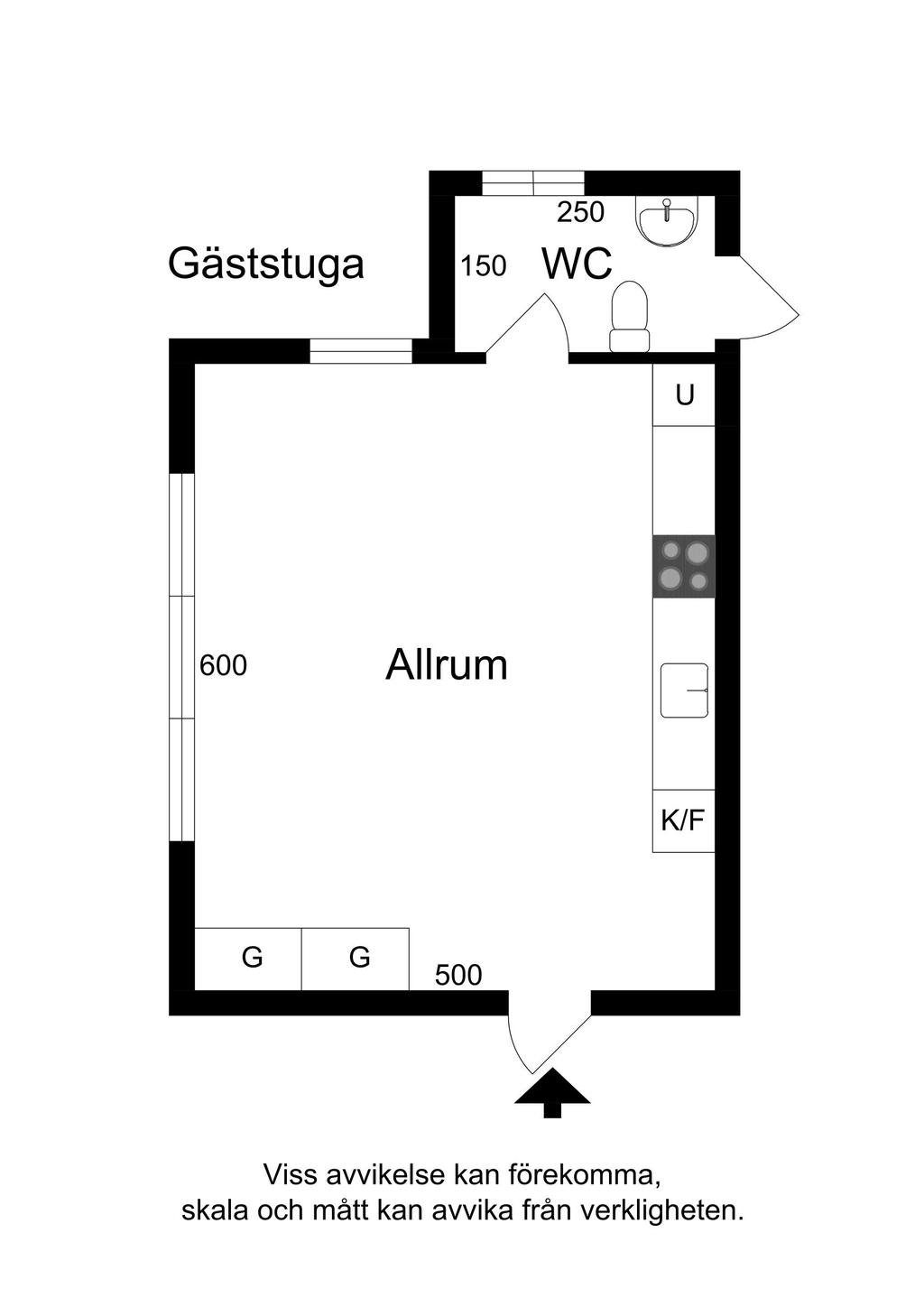 Planlösning Gäststuga