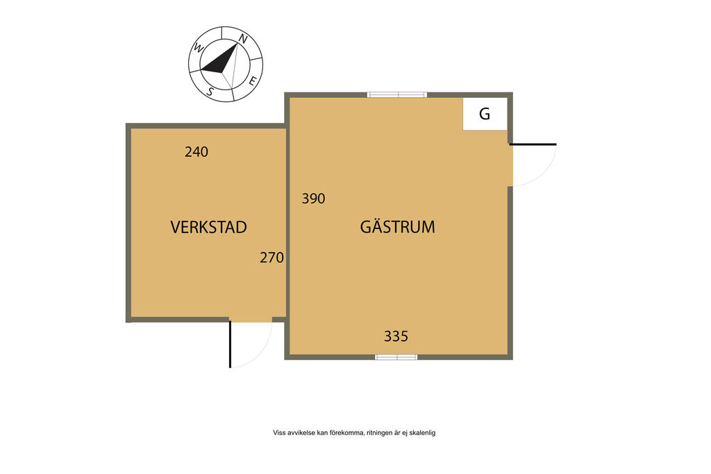 Planlösning Gästbod/Verkstad 