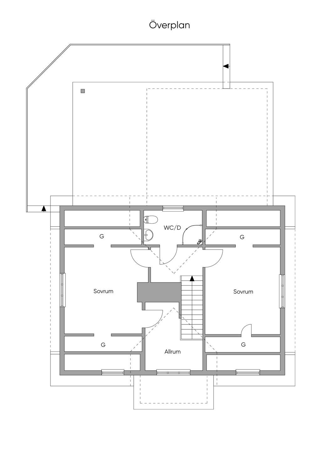 Övre våningsplan