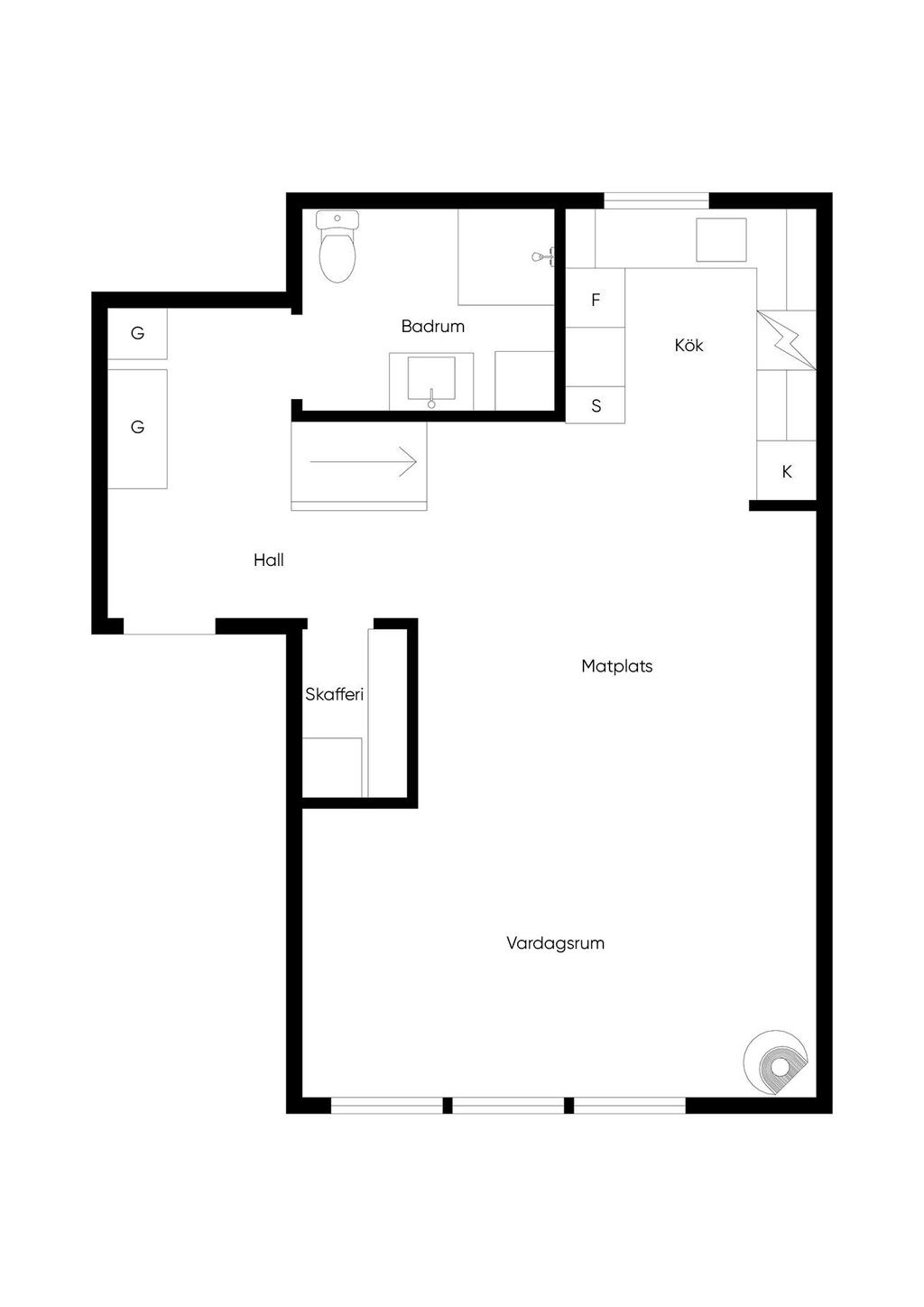 Planlösning - Entréplan