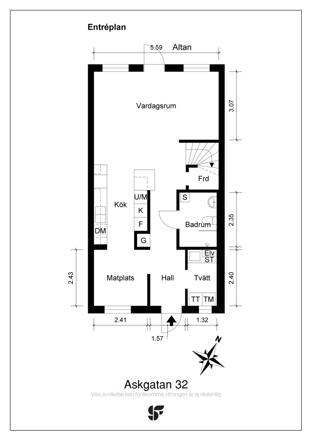 Planritning entréplan