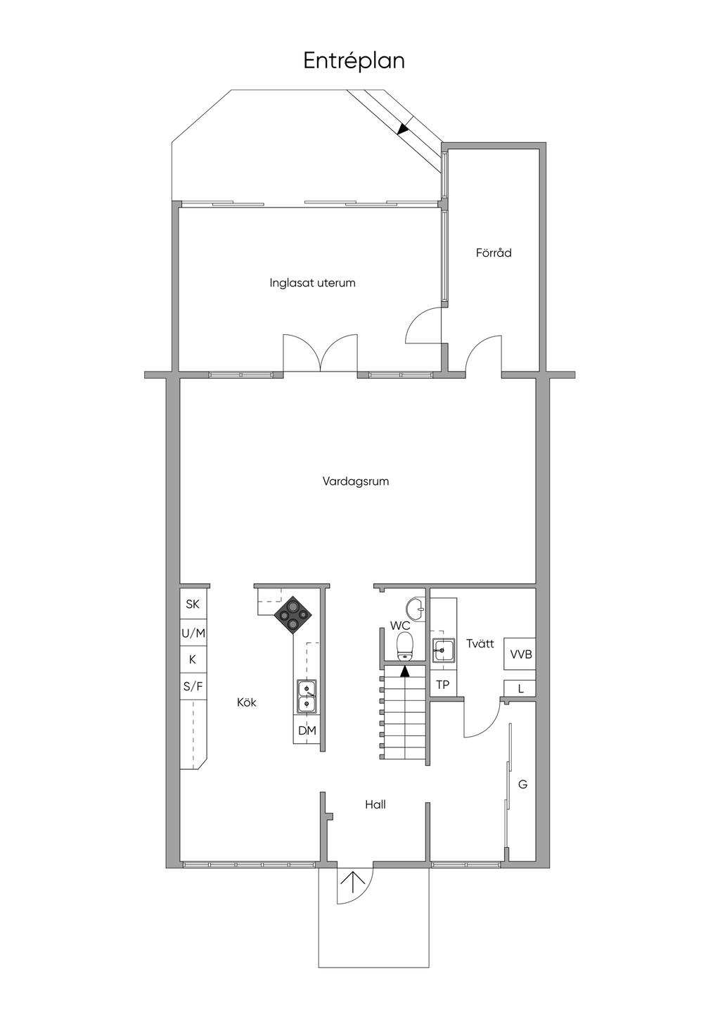 Planlösning entréplan