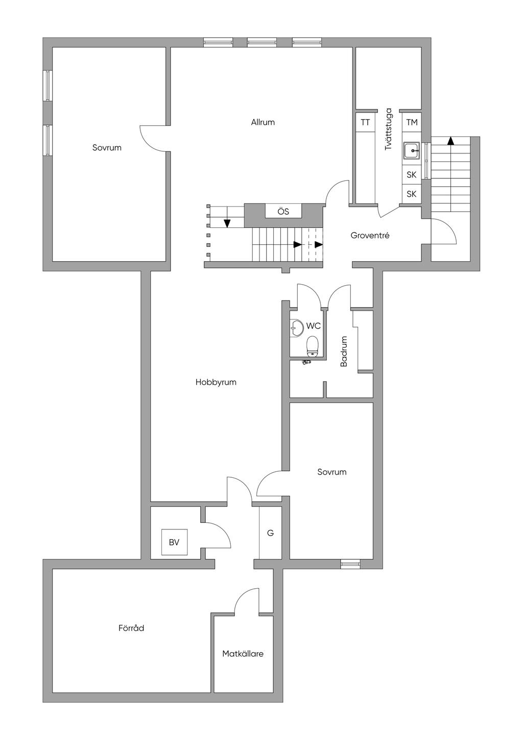 Planlösning Källarplan