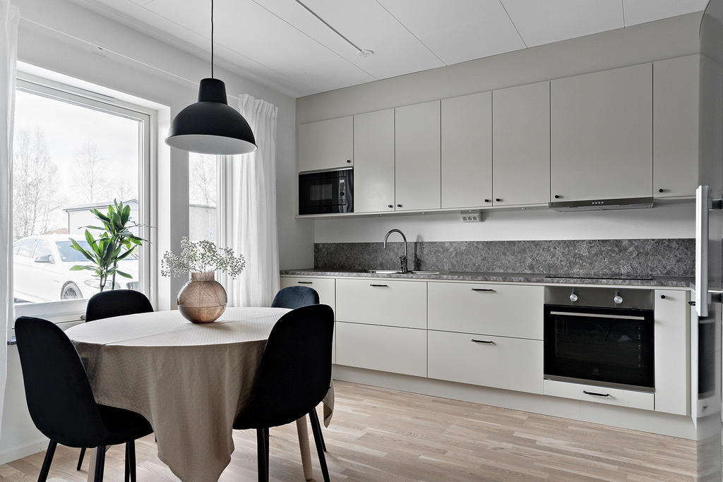 Bilder från uppfört parhus i Herrljunga, vissa avvikelser kan förekomma