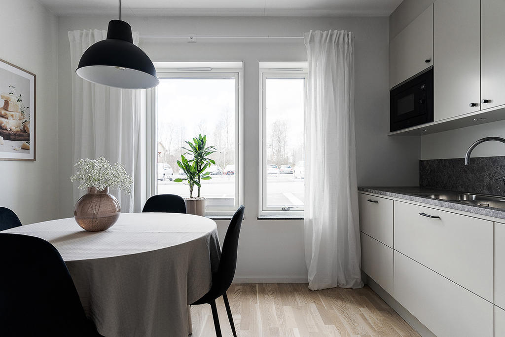Bilder från uppfört parhus i Herrljunga, vissa avvikelser kan förekomma