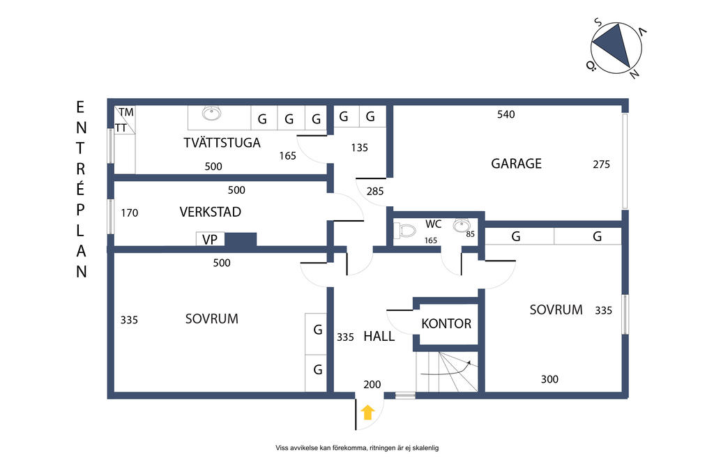 Planlösning, entréplan