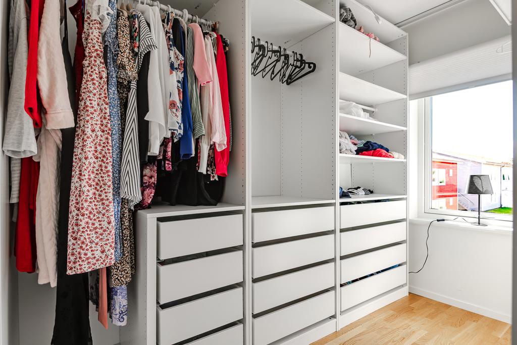 Walk-in closet. 