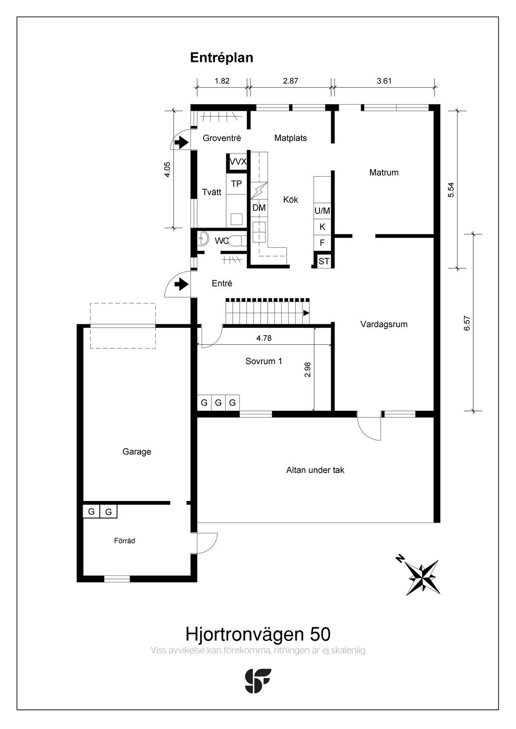 Planritning entréplan 