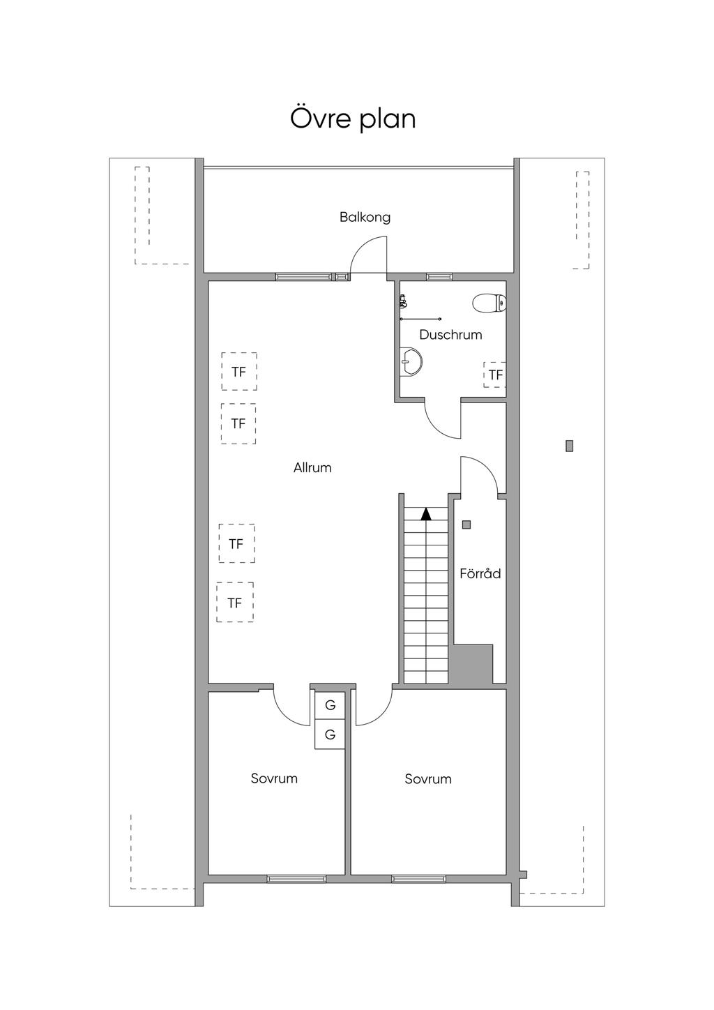 Planlösning övre plan