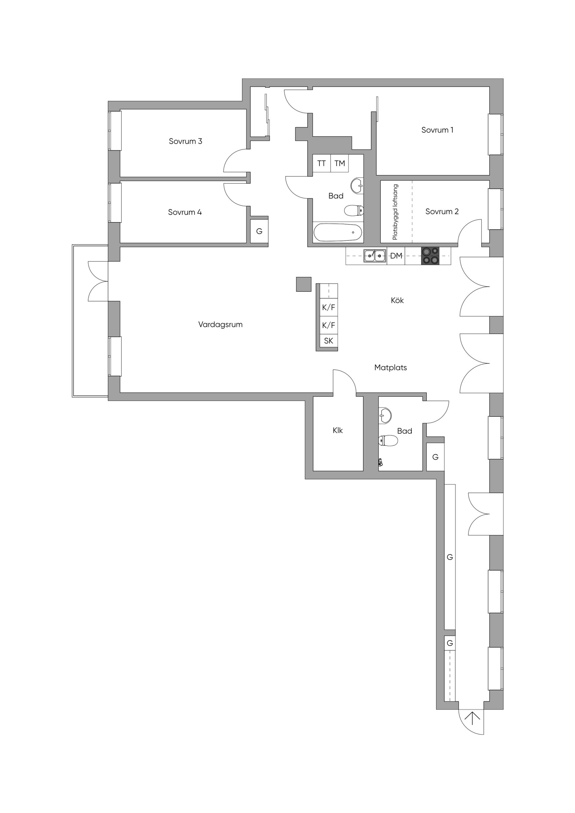 Apartment, 4 rooms, 151 m² in Stockholm