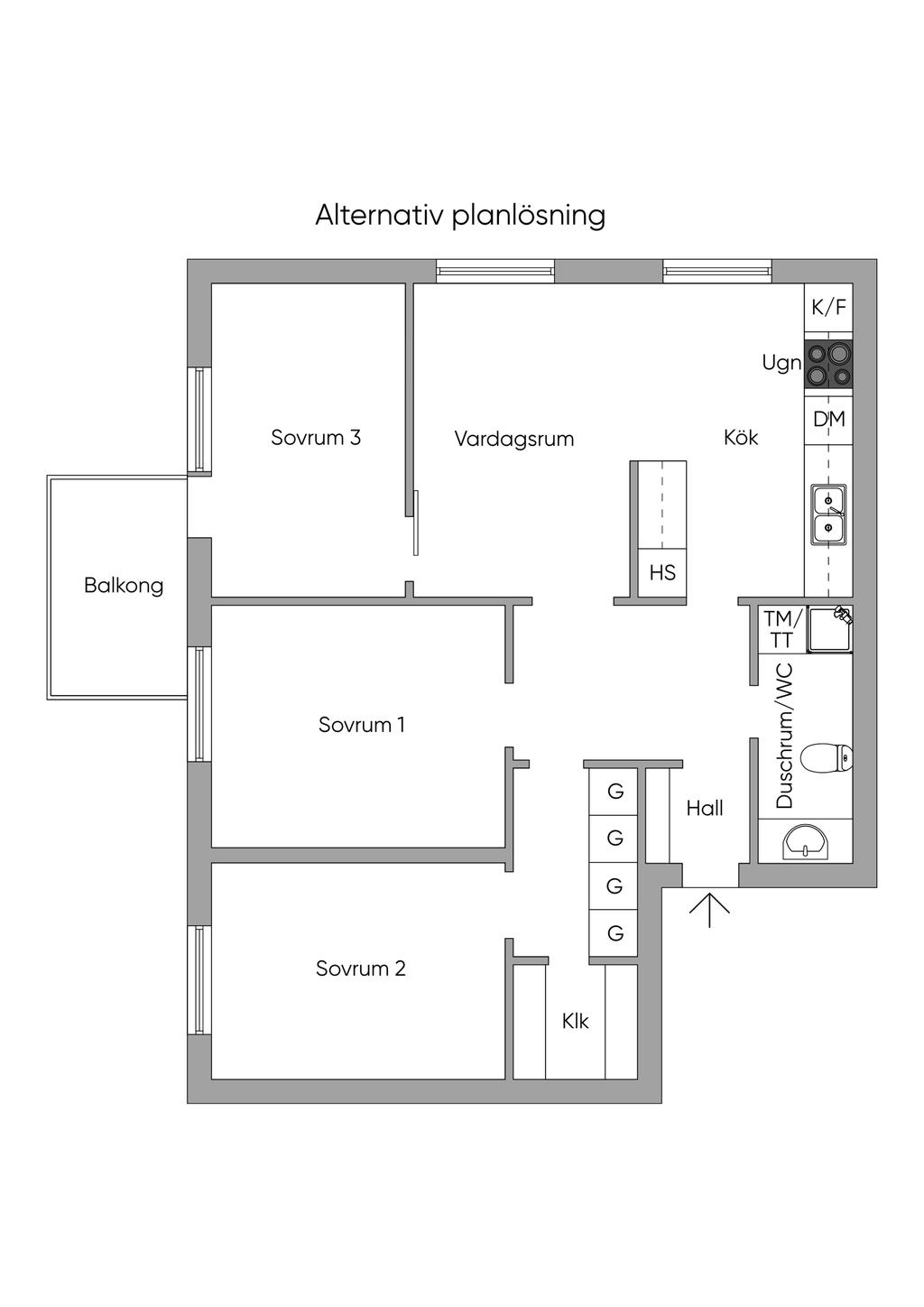 Alternativ planlösning