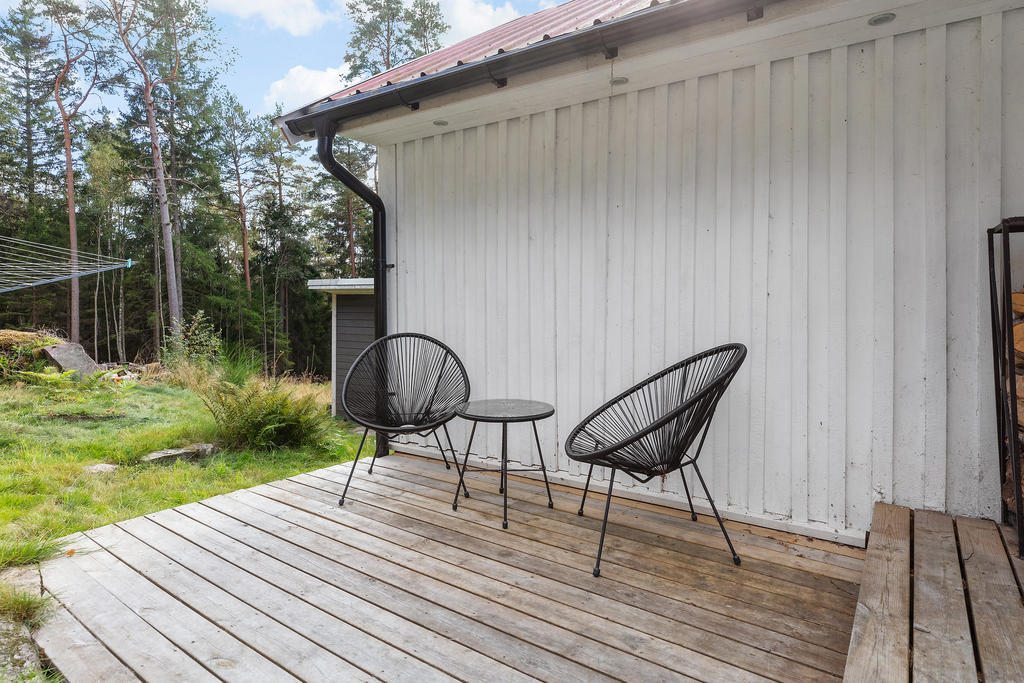 Naturtomt (nyligen nedtagen skog, sly växer snart upp igen)