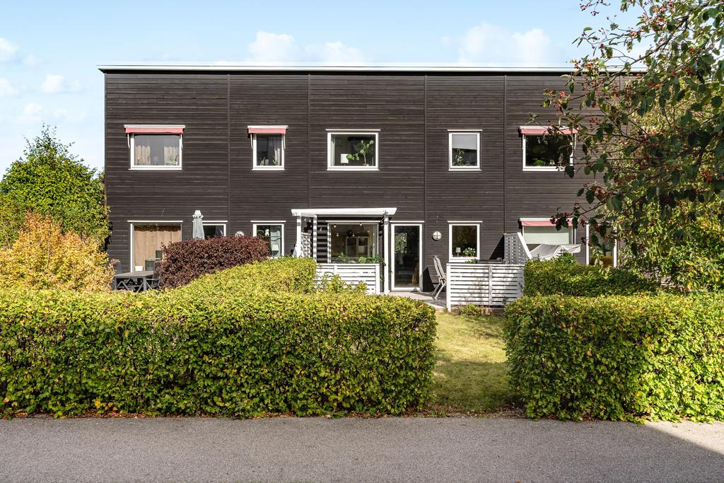 Inramad av prydlig häck 