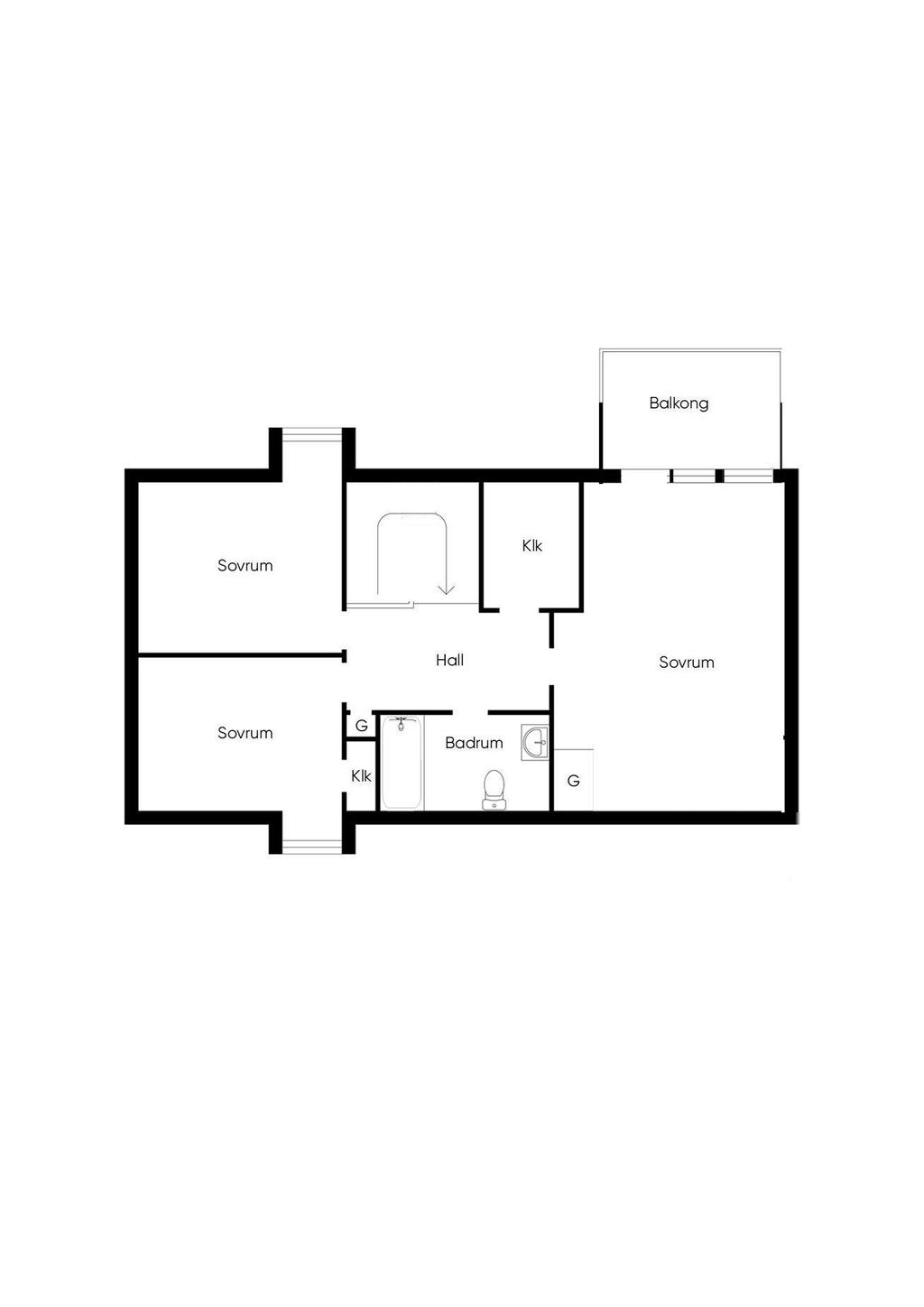 Planritning övre plan